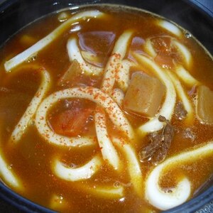 ずぼら飯！レトルトカレーと冷凍うどんでカレーうどん